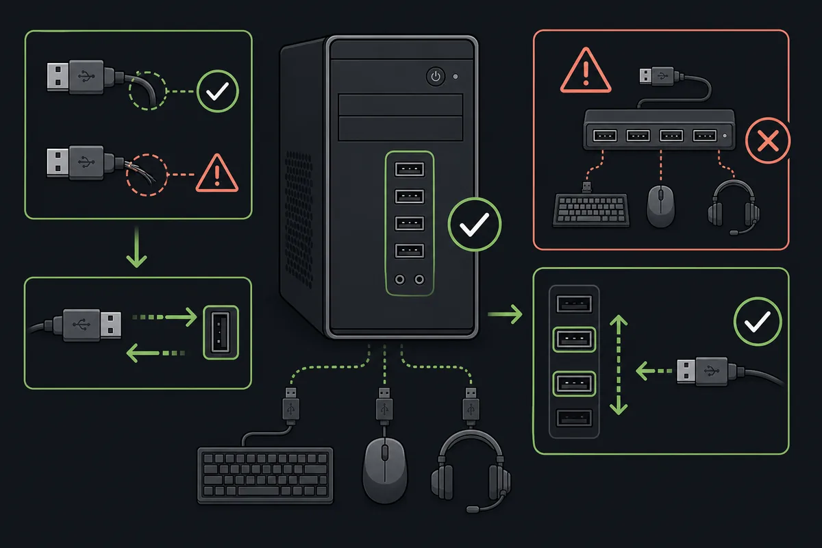 Comprobaciones USB directas para detección de dispositivos en Synapse